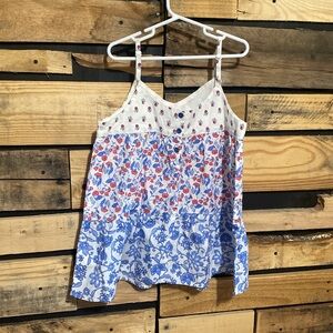 NWT GAP‎ Girls Floral Mix Print Tiered Tank Top Size XL (12)